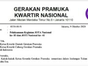 Surat Edaran Pelaksanaan JOTA Nasional ke-83 dan JOTI Nasional ke-41