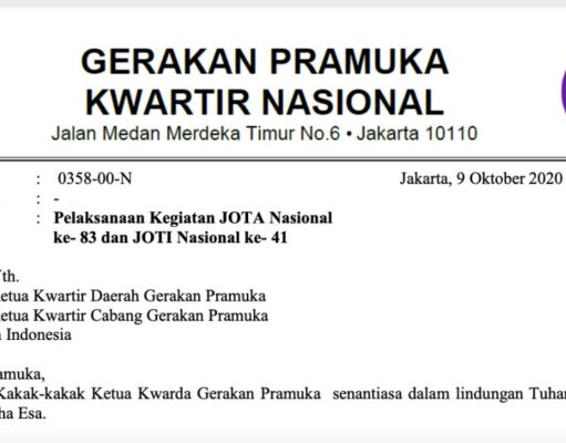 Surat Edaran Pelaksanaan JOTA Nasional ke-83 dan JOTI Nasional ke-41